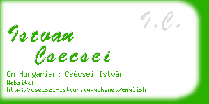 istvan csecsei business card