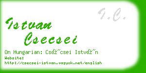 istvan csecsei business card